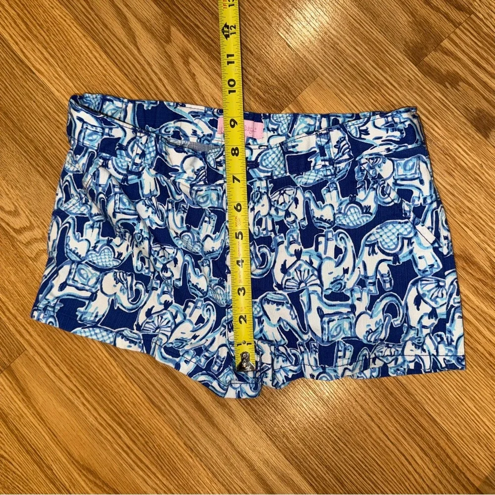 Lilly‎ Pulitzer Girls Mini Callahan Get Trunky Elephant Print Shorts Sz 12